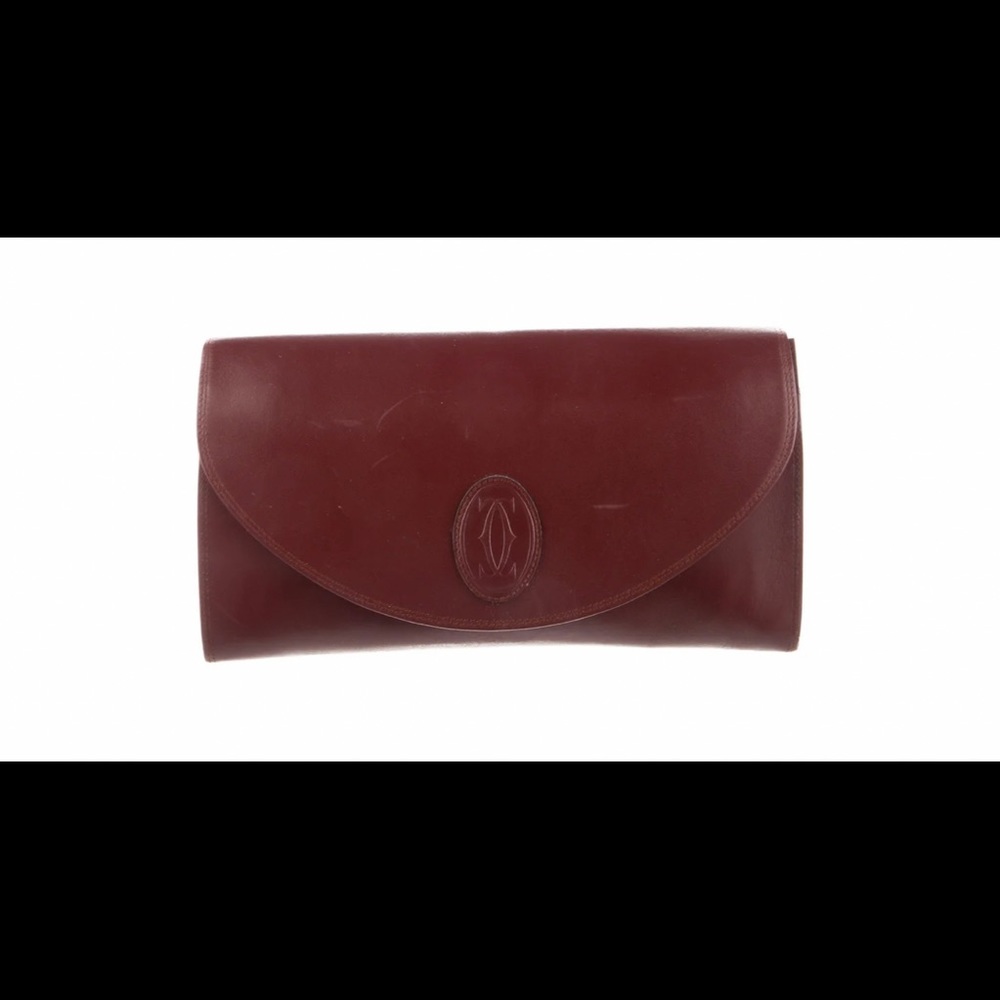 Cartier Must De Cartier Leather Envelope Clutch